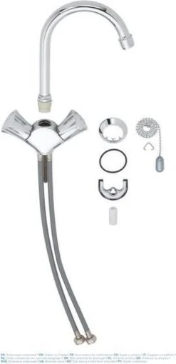 GROHE Costa-L Wastafelkraan - Met Ketting - Chroom -Badkamerproducten 581x1200 1