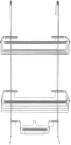 Recalma Doucherek 3 Laags - Monteren Zonder Boren - Zilver - Zuignap - Ook Voor Grote Flessen - Opbergrek Douche - 3 Etages -Badkamerproducten 588x1200