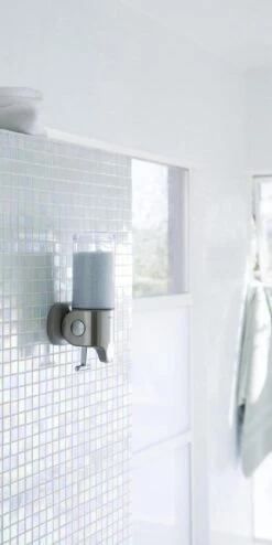 Simplehuman Zeepdispenser Wand Duo - RVS - 22.6x9.4x24.5 Cm - Zilver -Badkamerproducten 600x1200