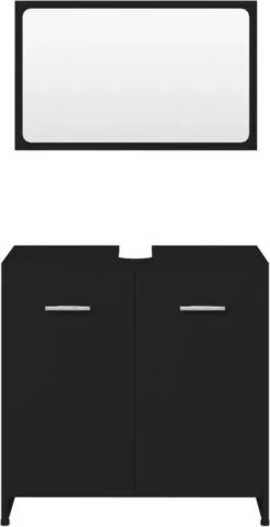 VidaXL Badkamermeubelset Bewerkt Hout Zwart -Badkamerproducten 616x1200 2