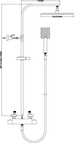 4bathroomz® Zwarte Regendouche Met Thermostaatkraan - 30 Cm Vierkant 13 4bathroomz® Zwarte Regendouche Met Thermostaatkraan - 30 Cm Vierkant -Badkamerproducten 618x1200