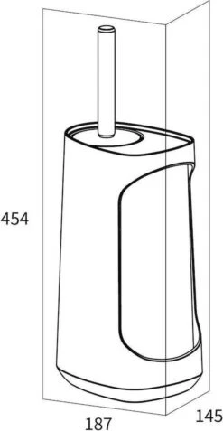 Tiger Tess - Toiletborstelhouder Met Opbergfunctie Vrijstaand En Swoop® Borstel Flexibel - Zwart / Antraciet -Badkamerproducten 622x1200