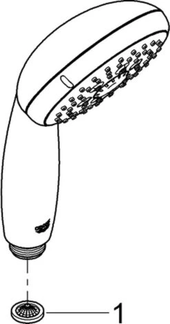 GROHE QuickFix Vitalio Start 100 Douchekop - 3 Straalsoorten - Ø 10 Cm - EcoJoy - 26031000 -Badkamerproducten 631x1200