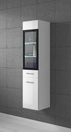 Badplaats Badkamerkast Rio 30 X 30 X 131 Cm - Wit Hoogglans - Hangende Kolomkast Met 2 Deuren 9 Badplaats Badkamerkast Rio 30 X 30 X 131 Cm - Wit Hoogglans - Hangende Kolomkast Met 2 Deuren -Badkamerproducten 650x1200
