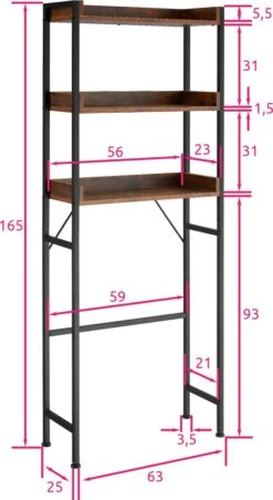 Tectake - Badkamerrek Seattle - Industrial Dark - 404435 -Badkamerproducten 656x1200 3