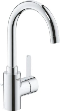 GROHE Eurosmart Cosmopolitan Wastafelkraan - Hoge C-uitloop - Met Trekwaste - Chroom - 32830001 -Badkamerproducten 657x1200 1