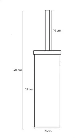 Toiletborstel Met Houder - Vrijstaand - Toiletborstelhouder - Goud - Wc Borstel Met Houder - RVS - Zonder Boren -Badkamerproducten 658x1200