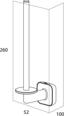 Tiger Carv - Reserverolhouder - Zwart -Badkamerproducten 663x1200