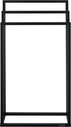 Sealskin Tube - Handdoekrek Vrijstaand - Zwart -Badkamerproducten 670x1200