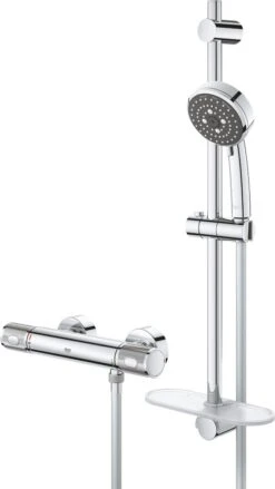 GROHE QuickFix Precision Feel Thermostatische Douchekraan - Met Glijstangset - EcoJoy - CoolTouch - Chroom - 34791000 -Badkamerproducten 675x1200
