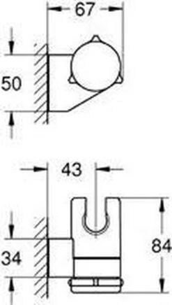 GROHE QuickFix Vitalio Wanddouchehouder - Verstelbaar - Chroom - 26183000 -Badkamerproducten 680x1200