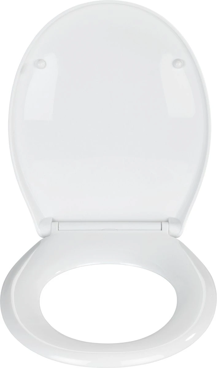 WENKO WC Bril IOS - Wit Thermoplast - Easy-Close Sluiting - Fix-Clip Bevestiging In RVS - Toiletbril - Toiletzitting 2 WENKO WC Bril IOS - Wit Thermoplast - Easy-Close Sluiting - Fix-Clip Bevestiging In RVS - Toiletbril - Toiletzitting - Afbeelding 2