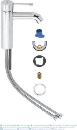 GROHE Essence New Wastafelkraan - Met EcoJoy® - Lage Uitloop - Chroom - 23590001 -Badkamerproducten 716x1200