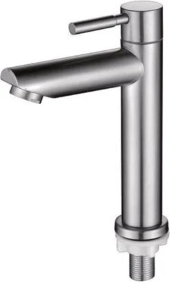 Stylumo Toiletkraan Chroom – Fonteinkraan RVS – Koudwaterkraan – WC Kraan – Alleen Koud Water