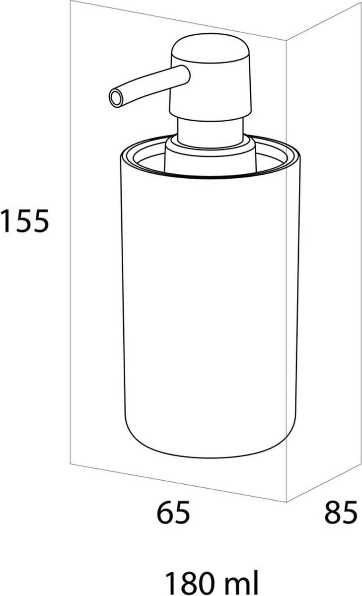Tiger Porto - Zeepdispenser 200 Ml - Vrijstaand - Zwart 2 Tiger Porto - Zeepdispenser 200 Ml - Vrijstaand - Zwart - Afbeelding 2
