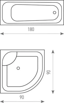 Tatkraft Seagulls - Luxe Waterdicht Douchegordijn - Met GRATIS 12 Ringen - Anti-Schimmel Badkamer Douche Gordijn - Sneldrogend & Anti Schimmel - Wasbaar & Duurzaam Shower Curtain - 100% Polyester - Meeuwen Design - 180X180 CM -Badkamerproducten 749x1200