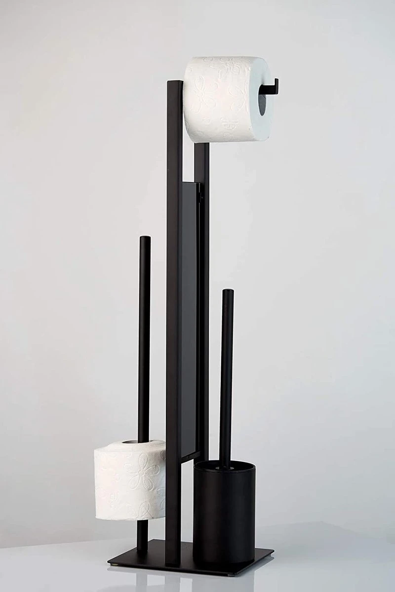 Merkloos Toiletgarnituur | Toiletborstelhouder | Toiletaccessoires | Zwart | Toiletbutler | WC Borstel | Staal 1 Merkloos Toiletgarnituur | Toiletborstelhouder | Toiletaccessoires | Zwart | Toiletbutler | WC Borstel | Staal