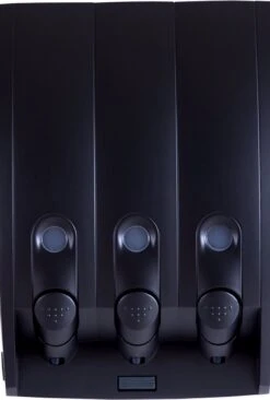 Aquathof, Zeepdispenser, Mat Zwart, 3 Kamer, 3 Reservoirs, 3x350ml, Hangend, Wandmontage -Badkamerproducten 810x1200 1