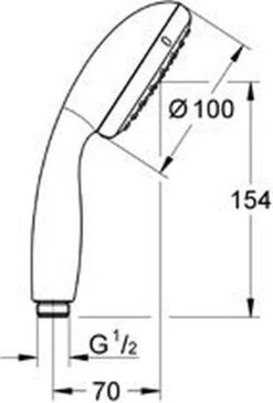 GROHE QuickFix Vitalio Start 100 Waterbesparende Douchekop - Ø 10 Cm - EcoJoy - 2 Straalstanden -Badkamerproducten 815x1200 2
