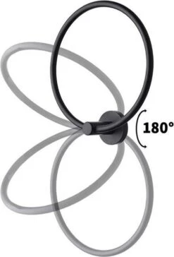 Merkloos Handdoekring Zwart - Handdoekrek Zwart - Badkamer Accessoires - Eenvoudig Te Monteren -Badkamerproducten 815x1200