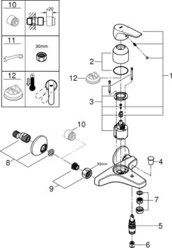 GROHE QuickFix Start Flow Badkraan - Met Omstel En Koppelingen - Chroom - 23772000 -Badkamerproducten 833x1200 4