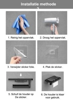 SaniRay Toiletrolhouder Met Telefoonhouder - Toiletrolhouder Met Planchet Voor Telefoon - Kunststof - WC Rolhouder Met Plankje Voor Telefoon. -Badkamerproducten 846x1200 2