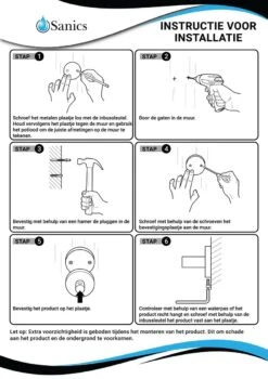 Sanics Toiletrolhouder Zwart Met Klep - WC Rolhouder RVS Inclusief Montage Set - Closetrolhouder -Badkamerproducten 848x1200