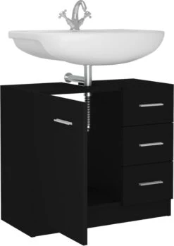 VidaXL Wastafelkast 63x30x54 Cm Spaanplaat Zwart 15 VidaXL Wastafelkast 63x30x54 Cm Spaanplaat Zwart -Badkamerproducten 849x1200 8