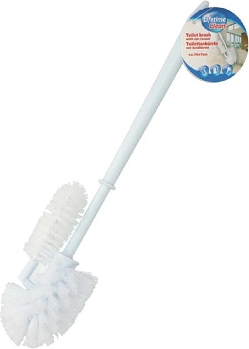 Lifetime Clean Toiletborstel Met Randreiniger 40 Cm Wit 1 Lifetime Clean Toiletborstel Met Randreiniger 40 Cm Wit