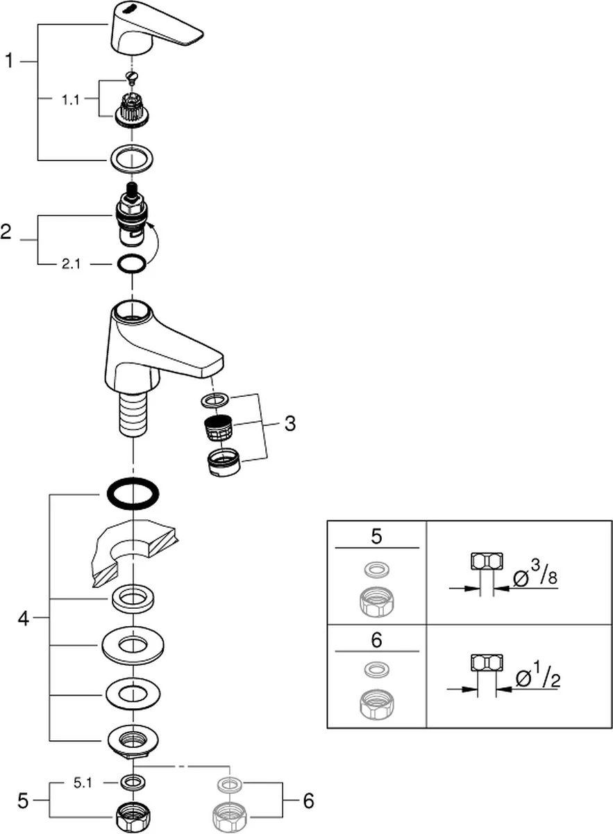 GROHE QuickFix Start Flow Fonteinkraan - Lage Uitloop - Chroom - 20577000 3 GROHE QuickFix Start Flow Fonteinkraan - Lage Uitloop - Chroom - 20577000 - Afbeelding 3