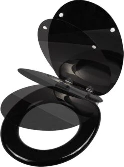 Casaria Wc-bril Met Deksel Sluitingsmechanisme Toiletzitting MDF Zwart -Badkamerproducten 887x1200 2