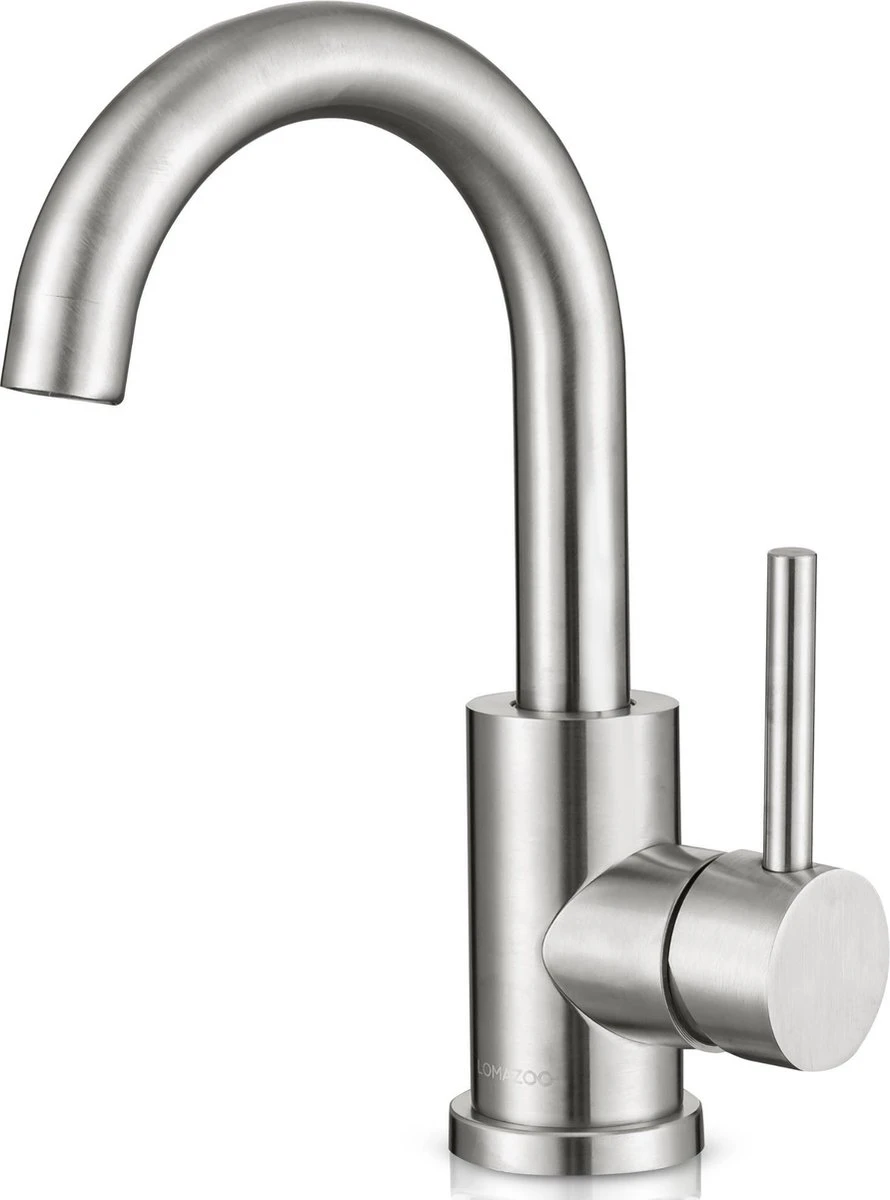 LOMAZOO Wastafelkraan Ivory - Mengkraan Wastafel - Kraan Badkamer - Wastafelmengkraan RVS 1 LOMAZOO Wastafelkraan Ivory - Mengkraan Wastafel - Kraan Badkamer - Wastafelmengkraan RVS