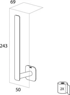 Tiger Colar - Reserverolhouder - Zwart -Badkamerproducten 891x1200