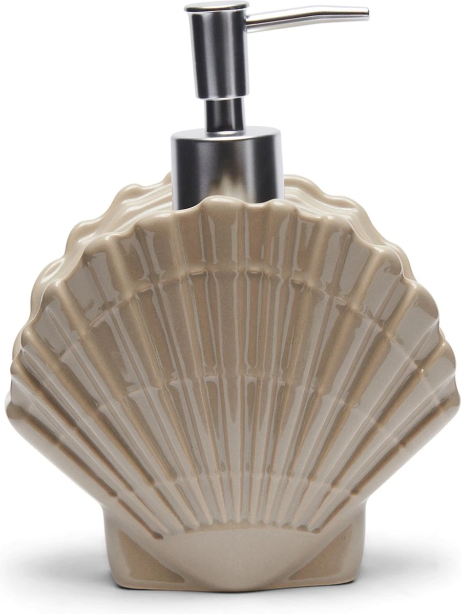 Riviera Maison Zeeppompje, Zeepdispenser Schelp - RM Beach Shell Soap Dispenser - Wit - Keramiek - 450 ML 1 Riviera Maison Zeeppompje, Zeepdispenser Schelp - RM Beach Shell Soap Dispenser - Wit - Keramiek - 450 ML