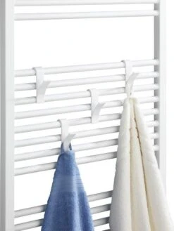 6x Handdoek Haak - Kleding Haak Voor Radiator - Radiatorhaakje - Handdoek Houder Hangend Aan Verwarming - Badkamer Haken Hangend - Ophanghaakje - Wit -Badkamerproducten 902x1200
