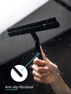 Douchewisser Zwart Met Magneetstrip - Badkamer Accessoires - Raamwisser - Trekker Douche - Silicone - 21cm X 20cm -Badkamerproducten 903x1200 1