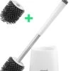 Toiletborstel Siliconen Met Houder - Sneldrogend, Hygiënisch & Antibacteriële Werking - WC Borstel - Toilet Borstel Houder (EXTRA SILICONE BORSTEL GRATIS)