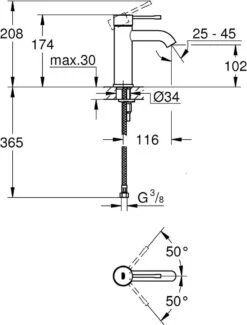 GROHE Essence New Wastafelkraan - Met EcoJoy® - Lage Uitloop - Chroom - 23590001 -Badkamerproducten 911x1200 1