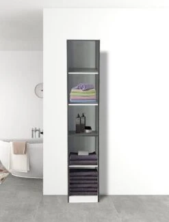 Kolomkast 5 Open Vakken - Opbergkast Badkamer Slaapkamer Of Hal - 180 Cm Hoog 6 Kolomkast 5 Open Vakken - Opbergkast Badkamer Slaapkamer Of Hal - 180 Cm Hoog -Badkamerproducten 912x1200 5