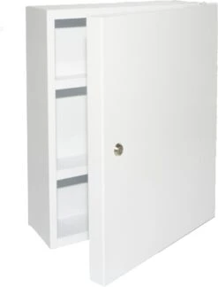 Culinorm Medicijnkast Van Staal Met Slot - 35cm X 45 Cm X 15 Cm - Wit