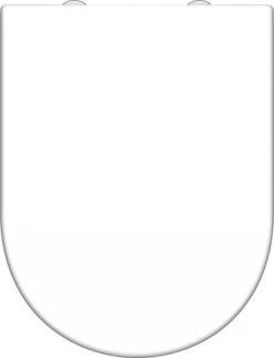 SCHÜTTE WC-Bril 82910 D-SHAPE WHITE - Duroplast - D-vorm - Soft Close - Afklikbaar - RVS-Scharnieren - Gelakt - Wit