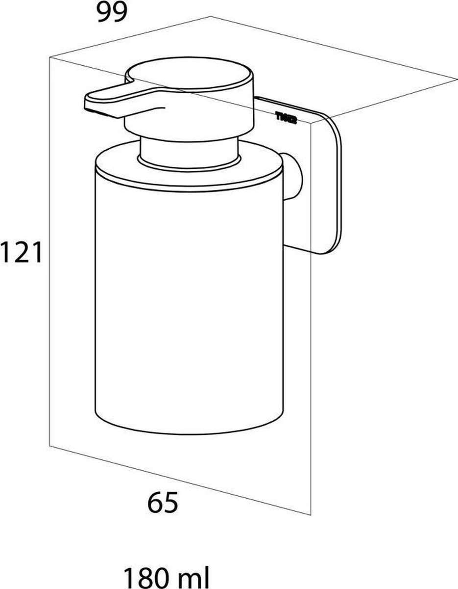 Tiger Colar - Zeepdispenser 180 Ml - Zwart 2 Tiger Colar - Zeepdispenser 180 Ml - Zwart - Afbeelding 2