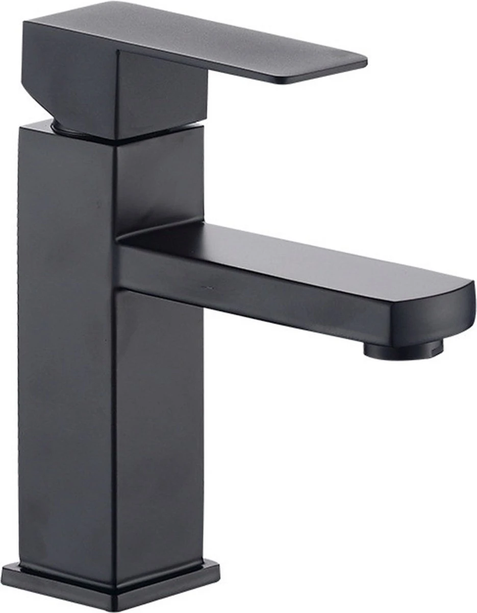 Merkloos Wastafelkraan | Badkamerkraan | Fonteinkraan | Mengkraan | Mat Zwart | RVS | Zwarte Kraan 2 Merkloos Wastafelkraan | Badkamerkraan | Fonteinkraan | Mengkraan | Mat Zwart | RVS | Zwarte Kraan - Afbeelding 2