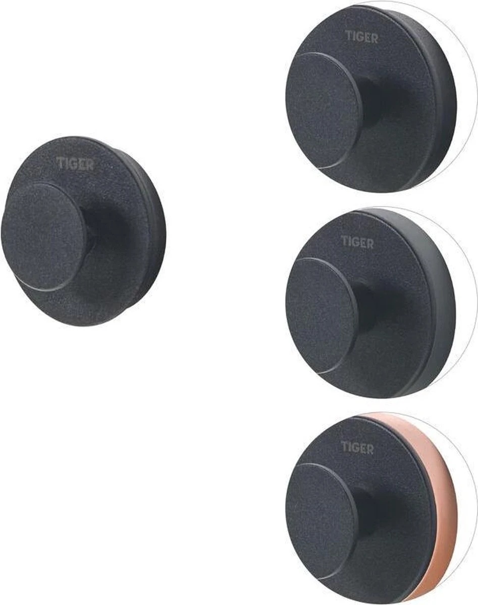 Tiger Urban Toiletaccessoireset - Toiletborstel Met Houder - Toiletrolhouder Met Klep - Handdoekhaak - Zwart 6 Tiger Urban Toiletaccessoireset - Toiletborstel Met Houder - Toiletrolhouder Met Klep - Handdoekhaak - Zwart - Afbeelding 6