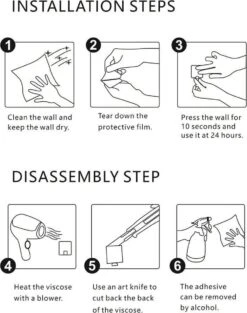 BOTC Handdoekhouder RVS - Handdoekhaakjes 2 In 1 RVS Zelfklevend - Rechthoekig Handdoek Haakjes - Handdoekhaak - Zwart -Badkamerproducten 948x1200