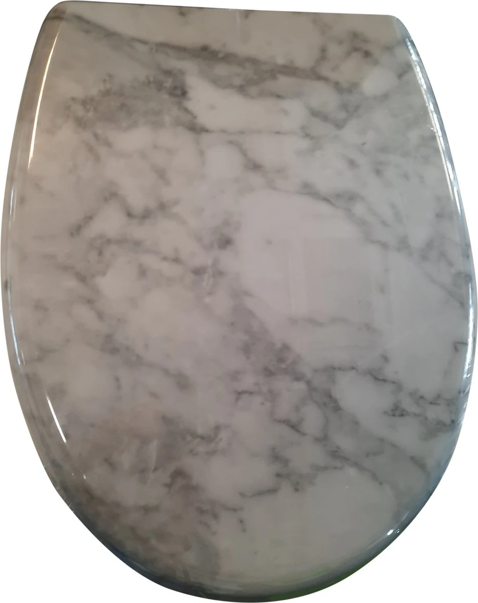 Merkloos WC Bril -Toiletbril - Quick - Release Functie - Soft Closed - Marmer 1 Merkloos WC Bril -Toiletbril - Quick - Release Functie - Soft Closed - Marmer
