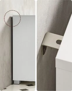 Signature Home Beirut Wastafel - Badkamerkast Met 3 Grote Lades - Badkamerkast - 2 Vakken Achter De Deur - Badkameronderkast Met Poten - 30 X 70 X 64 Cm - Wit -Badkamerproducten 952x1200 3