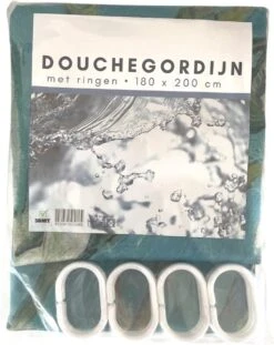 3BMT Douchegordijn Design - Amandelbloesem Van Gogh - 180 X 200 Cm - Met Ringen -Badkamerproducten 953x1200