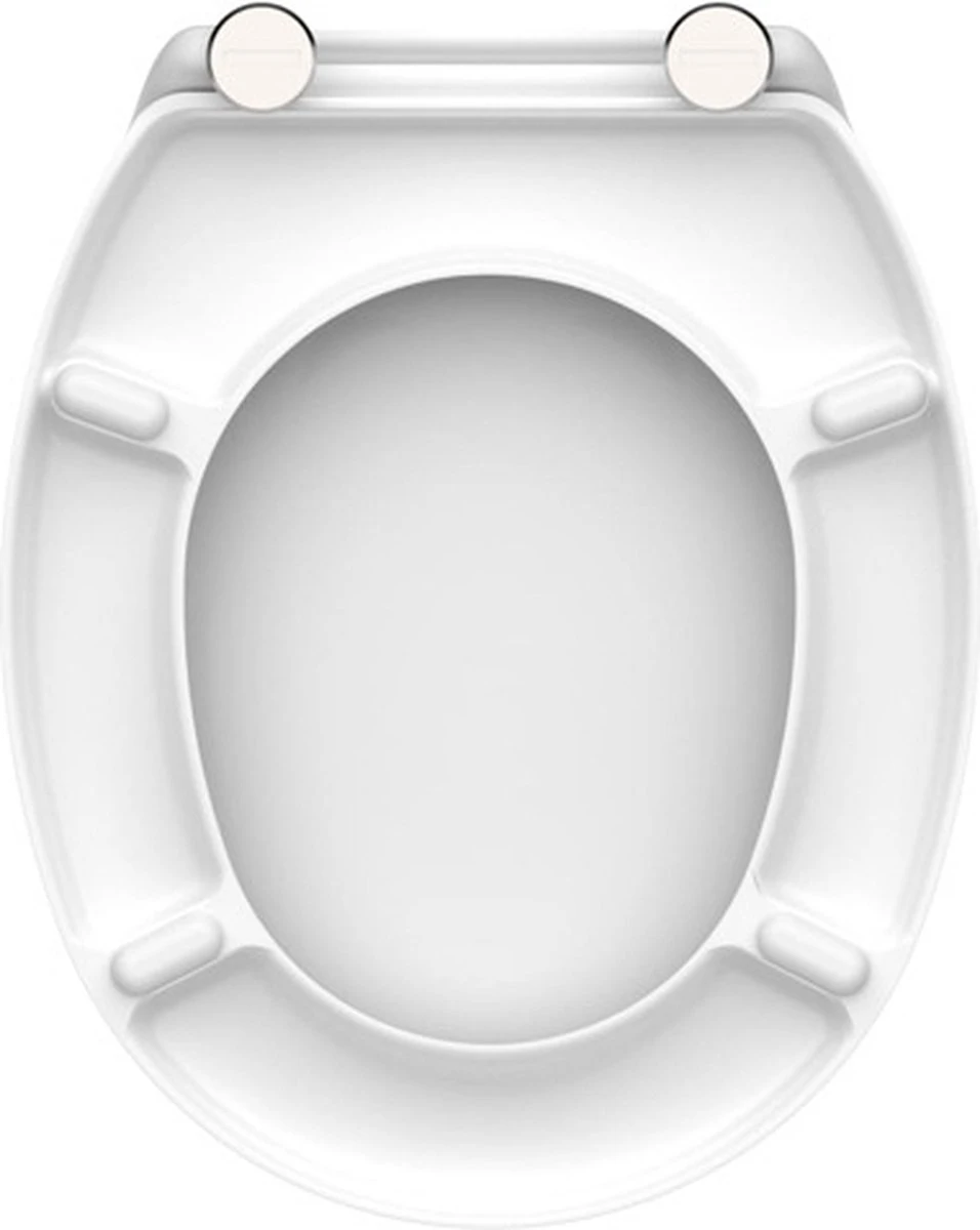 SCHÜTTE WC-Bril 82000 WHITE - Duroplast - RVS-Scharnieren - Gelakt - Wit 8 SCHÜTTE WC-Bril 82000 WHITE - Duroplast - RVS-Scharnieren - Gelakt - Wit - Afbeelding 8