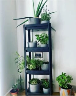 Merkloos Badkamerrek - 4 Etages - Keukenrek - Opbergrek - Staand Badkamerrek - Zwart - 100x36x23 CM -Badkamerproducten 957x1200 2